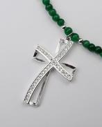 Emerald - Ketting - Versier kruis - Vernieuwing, hoop en