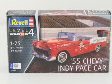 Schaal 1:25 Revell 07686 1955 Chavy Indy Pace Car bouwpak..., Ophalen of Verzenden, Gebruikt