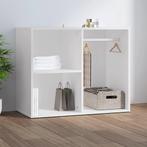 vidaXL Kledingkast 80x40x65 cm bewerkt hout wit, Huis en Inrichting, Verzenden, Nieuw