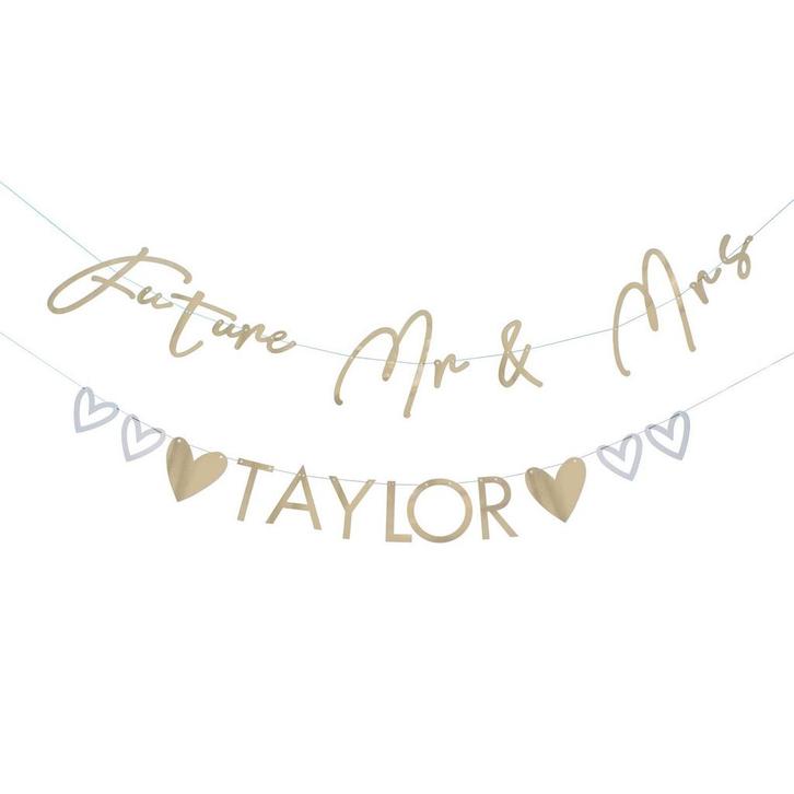 Bruiloft Slinger Mr & Mrs 1,5m, Hobby en Vrije tijd, Feestartikelen, Nieuw, Verzenden