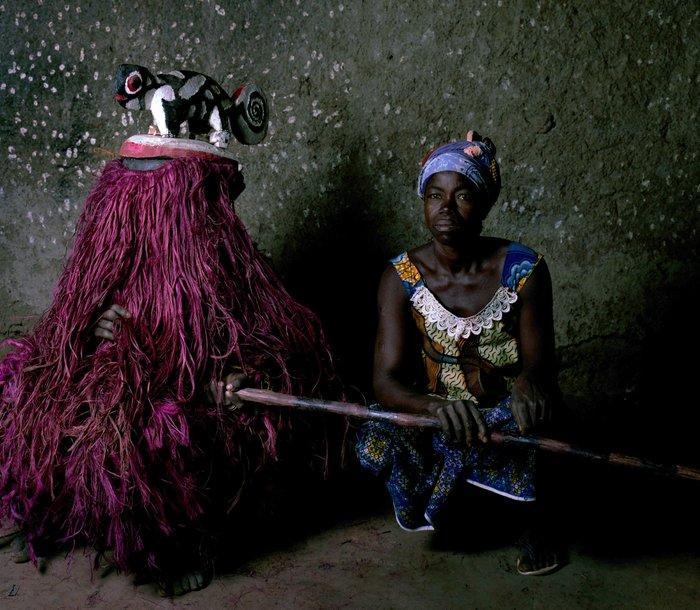 Originele fotografie masker Bwa - Burkina Faso, Antiek en Kunst, Kunst | Niet-Westerse kunst