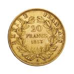Gouden 20 Franc Napoleon III zonder krans - diverse