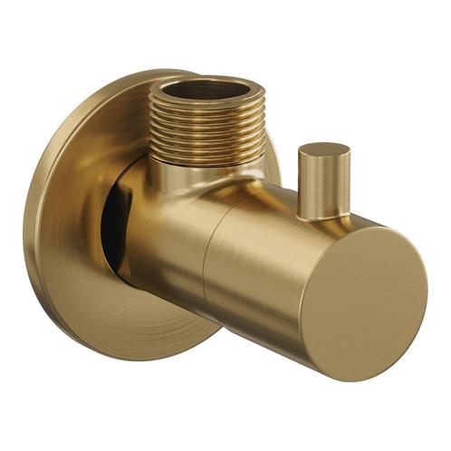 Hoekstopkraan Brauer Gold Edition Compleet Met Slang Goud, Doe-het-zelf en Bouw, Sanitair, Kraan, Nieuw, Chroom, Ophalen of Verzenden