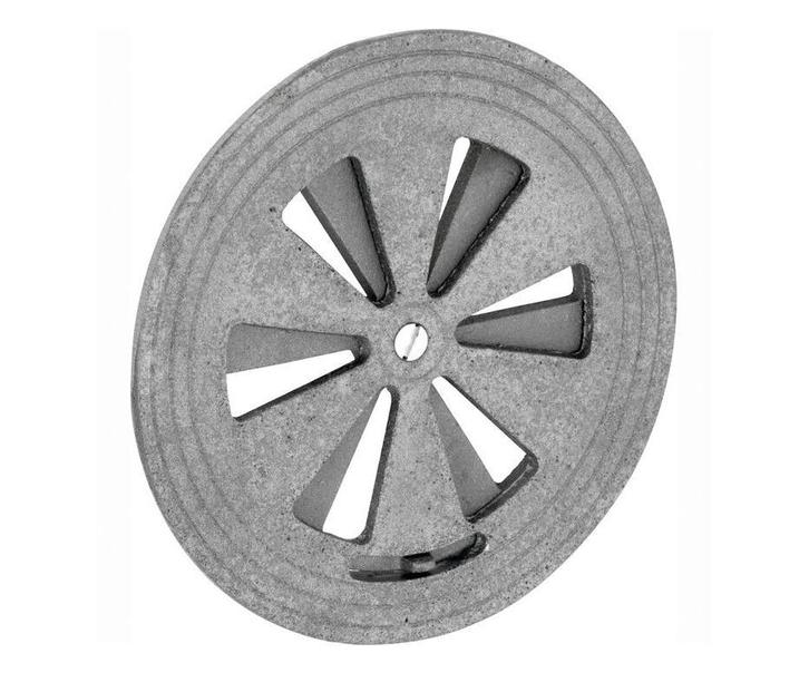 Luchtrooster Gent rond afsluitbaar ijzer blank, Doe-het-zelf en Bouw, Hang- en Sluitwerk, Klink of Kruk, Nieuw, Overige materialen