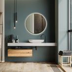 LED Spiegel 80cm | 18W | Goud | Dimbaar & Verwarming, Huis en Inrichting, Woonaccessoires | Spiegels, Verzenden, Nieuw