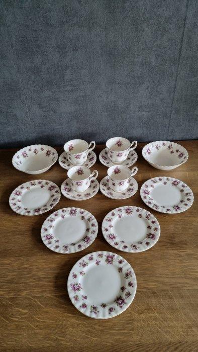 Royal Albert - Kop en schotel (17) - Sweet Violets - Bone, Antiquités & Art, Antiquités | Meubles | Tables