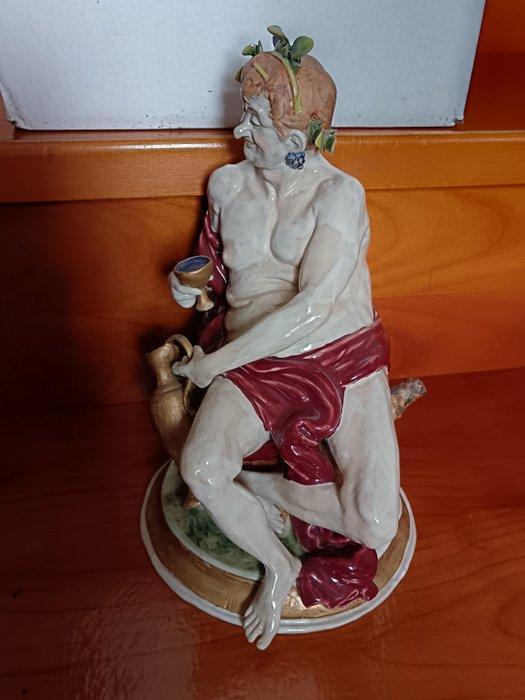 Capodimonte - G.Cappè - sculptuur, Satiro Bacchico - 27 cm -, Antiek en Kunst, Antiek | Glaswerk en Kristal