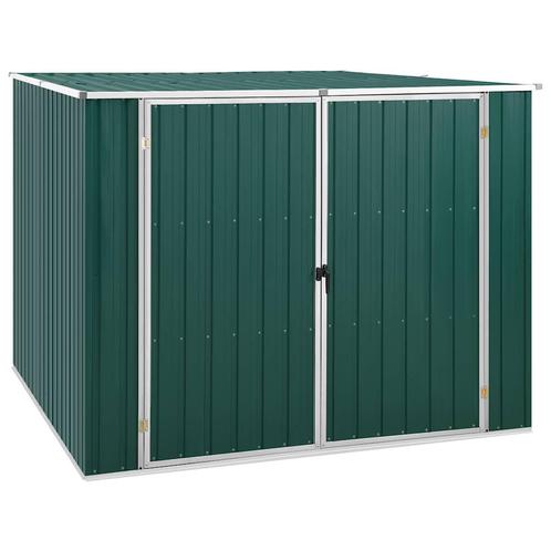 vidaXL Tuinschuur 195x198x159 cm gegalvaniseerd staal groen, Tuin en Terras, Tuinhuizen, Nieuw, Verzenden