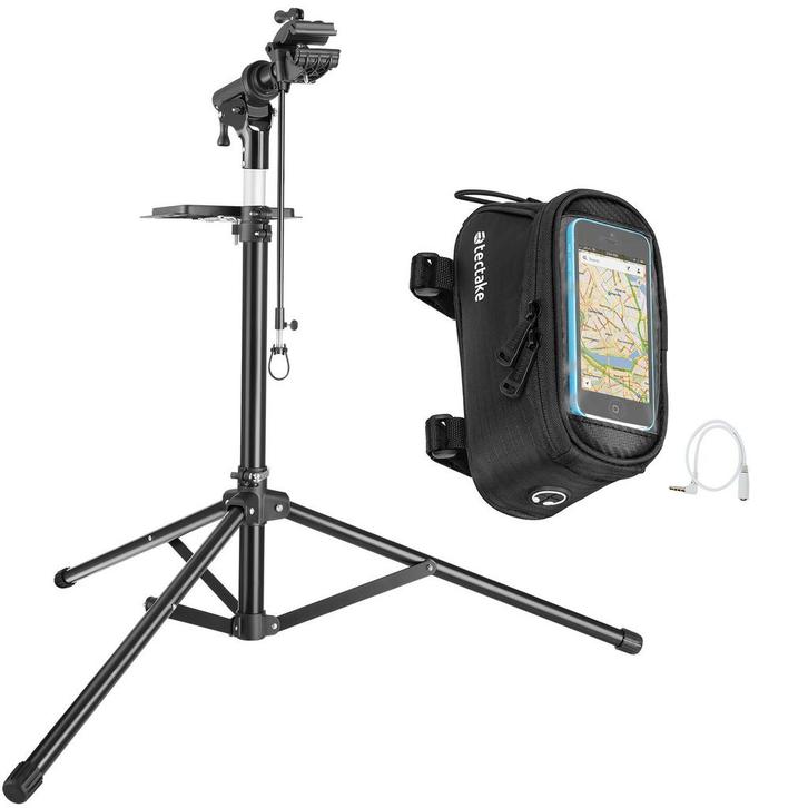 tectake Fietsset van reparatiestandaard en framedraagtas - T, Fietsen en Brommers, Fietsaccessoires | Overige Fietsaccessoires