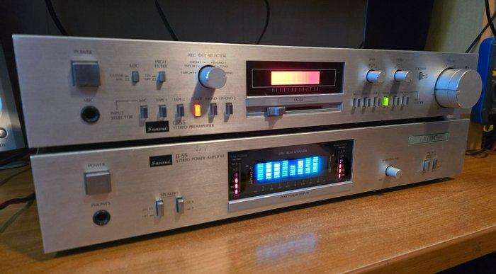 Sansui - B-55 (versterker) / C-55 (voorversterker) Hifi-set, TV, Hi-fi & Vidéo, Radios