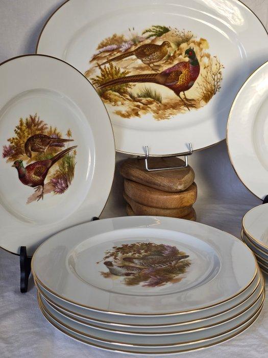 Service Gibier Chasse - Véritable porcelaine fine de Limoges, Antiek en Kunst, Antiek | Meubels | Tafels