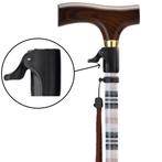 MultiMotion wandelstok met drukknop verstelling Beige geruit, Ophalen of Verzenden, Nieuw