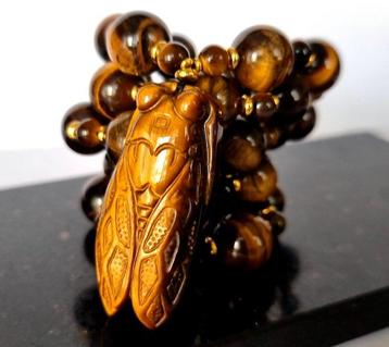Tijgeroog - Ketting - Amulet - Lieveheersbeestje van de