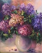 Aneta Karpezo - Lilacs in a vase, Antiek en Kunst, Kunst | Schilderijen | Klassiek