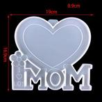 Siliconenmal Fotolijstje Love Mom voor Epoxy Resin, Nieuw