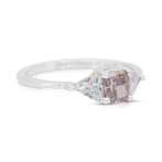 Bague - 18 carats Or blanc - 0.78ct. tw. Brun Diamant