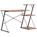 vidaXL Bureau met schap 116x50x93 cm zwart en bruin, Huis en Inrichting, Bureaus, Verzenden, Nieuw