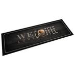 vidaXL Keukenmat wasbaar koffietekst 60x180 cm fluweel, Verzenden, Nieuw