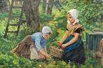 H M Horrix (1845-1923 ) - Zeeuwse meisjes plukken appels