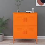 vidaXL Opbergkast 80x35x101,5 cm staal oranje, Huis en Inrichting, Verzenden, Nieuw