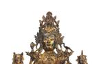 Gilt Bronze Seated South Sea Guanyin Bodhisattva, Ming