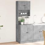 vidaXL Keukenkast 60x50x180 cm bewerkt hout betongrijs, Huis en Inrichting, Verzenden, Nieuw