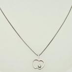 Ketting met hanger - 18 karaat Witgoud - 0.07ct. tw. Diamant