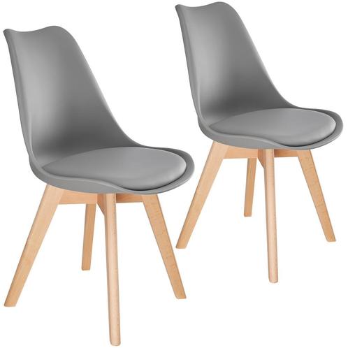 2 eetkamerstoelen Friederike - grijs, Maison & Meubles, Chaises, Envoi