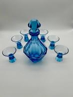 Drankservies voor 6 (7) - Kristal - Moser Art deco set voor, Antiek en Kunst, Antiek | Glaswerk en Kristal