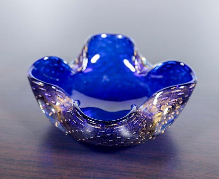 Vintage Murano Glass Gold - Plat - Verre de Murano - Bol -, Antiek en Kunst, Antiek | Glaswerk en Kristal