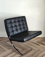 Stoel - Buizenframe stoel - Leder, Staal - Grote loungestoel