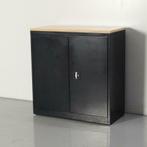 Officenow draaideurkast, zwart, 104 x 100 cm, incl. 2 leg..., Ophalen of Verzenden, Gebruikt