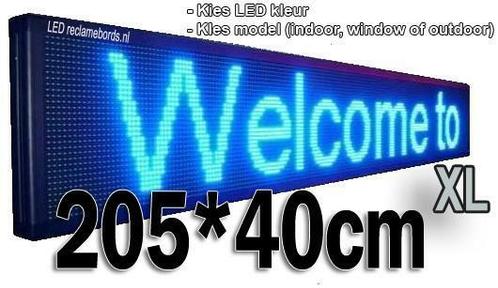 Professionele LED lichtkrant afm. 205 x 40 x 7 cm, Huis en Inrichting, Woonaccessoires | Overige, Verzenden