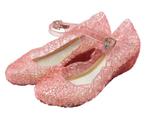 Prinsessenjurk - Glitter schoenen - Roze - Kleedje, Verzenden
