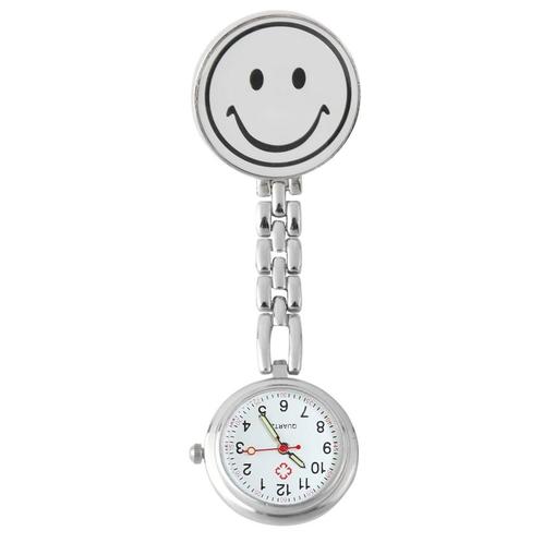 Fako® - Verpleegstershorloge - Smiley - Wit, Handtassen en Accessoires, Horloges | Dames, Verzenden