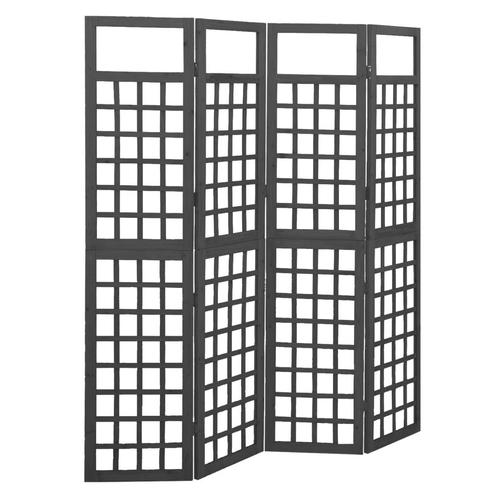 vidaXL Kamerscherm/trellis met 4 panelen161x180 cm vurenhout, Huis en Inrichting, Woonaccessoires | Overige, Nieuw, Verzenden