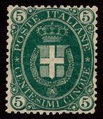Royaume d’Italie 1889 - 5 cents. Vert foncé, neuf avec gomme, Gestempeld