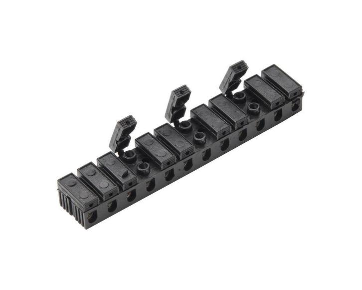 Martin Kaiser 12-Pole Terminal Block 6mm2 With Cover Black -, Bricolage & Construction, Électricité & Câbles, Envoi