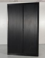 Markant roldeurkast, zwart, 195 x 120 cm, incl. 4 legborden, Maison & Meubles, Armoires | Armoires à porte coulissante & Armoires à archives