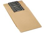 Veiling - hardboard klembord - verpakking van 6, bruin, Nieuw in verpakking