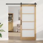 vidaXL Binnendeur met Glas Bruin 93 x 211 cm, Doe-het-zelf en Bouw, Deuren en Vliegenramen, Verzenden, Nieuw