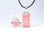 Rhodochrosite Ensemble Bague + Pendentif / Cabochon / neuf-, Verzamelen