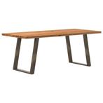 vidaXL Eettafel rechthoekig 200x90x74 cm massief eikenhout, Huis en Inrichting, Tafels | Eettafels, Verzenden, Nieuw