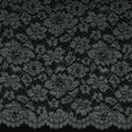 10 meter kant stof - Donkergrijs - 100% polyester, Hobby en Vrije tijd, Stoffen en Lappen, 200 cm of meer, Nieuw, Grijs, 120 cm of meer