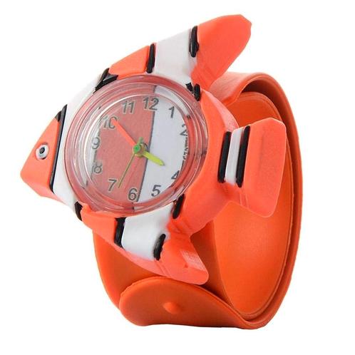 Fako® - Kinderhorloge - Slap On Mini - Maanvis - Oranje, Handtassen en Accessoires, Horloges | Kinderen, Verzenden