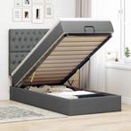 vidaXL Bed poef met matras en LEDs stof 80x200 cm, Huis en Inrichting, Slaapkamer | Bedden, Verzenden, Nieuw
