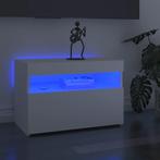 vidaXL Meuble TV avec lumières LED blanc 60x35x40 cm, Verzenden