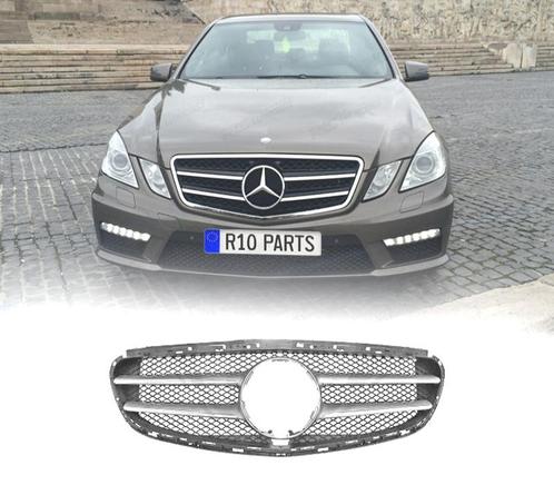 GRILLE POUR MERCEDES CLASSE E W212 14-16 LOOK SPORT ARGENT, Auto-onderdelen, Carrosserie, Verzenden