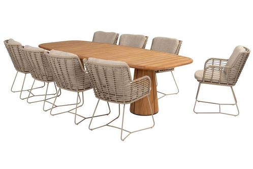 4 Seasons Outdoor Fabrice tuinset latte met Capri tafel met, Tuin en Terras, Tuinsets en Loungesets