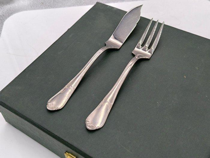 Guy Degrenne - Visbestekset voor 12 personen (24) - Louis XV, Antiek en Kunst, Antiek | Meubels | Tafels